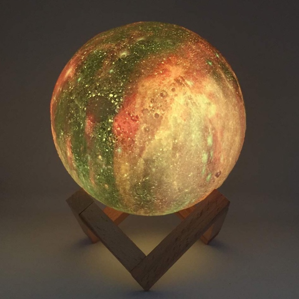 🔮 3D Galaxy Moon Lamp with Remote